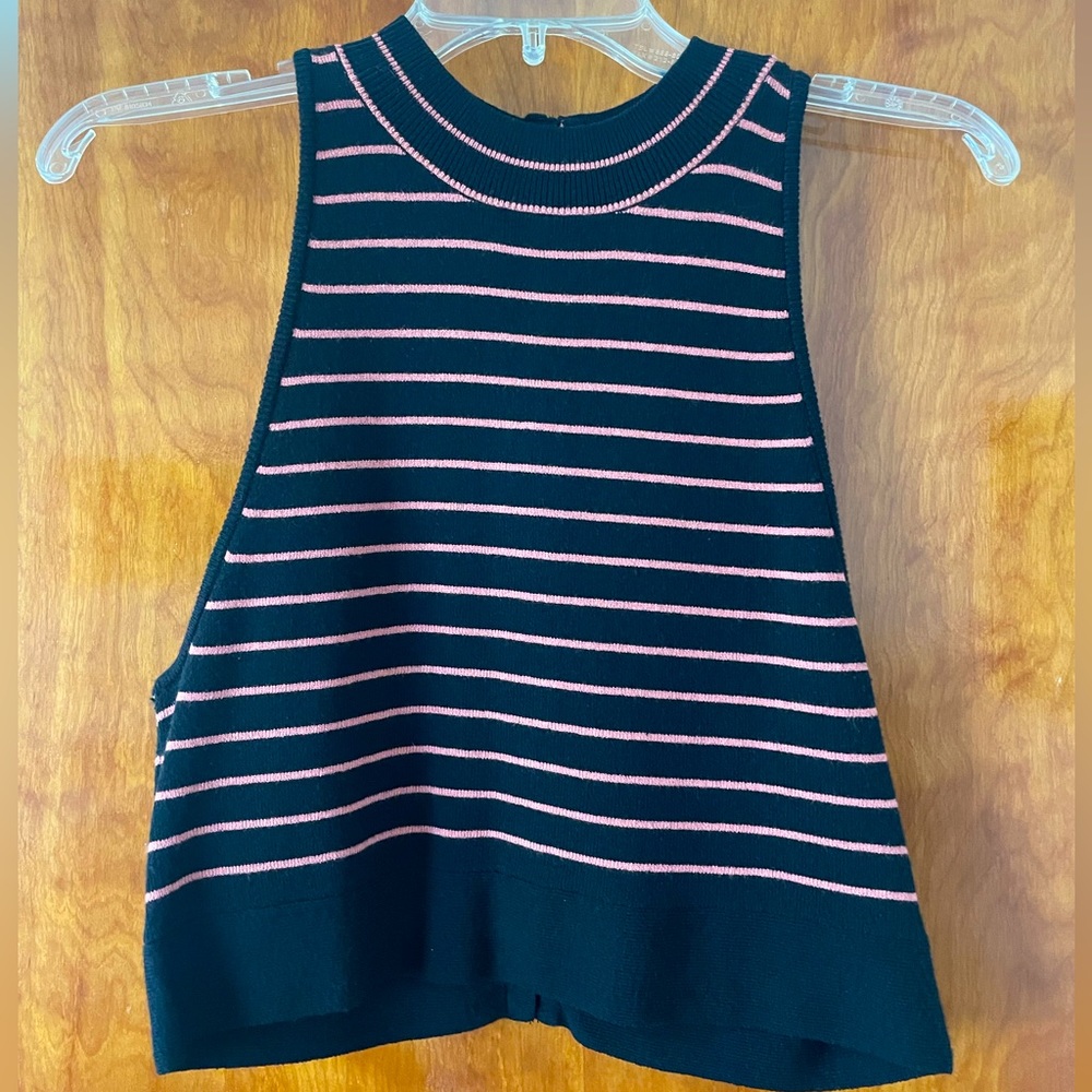 Victoria’s Secret Striped High-Neck Tank Top